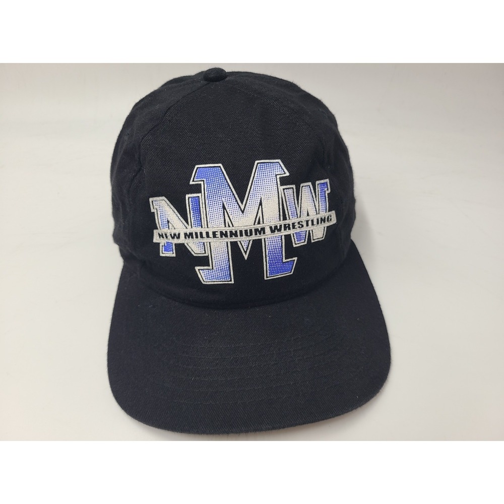 Vintage New Millennium Wrestling NMW Dog‎ Daze Snapback Hat Cap Men Black Blue